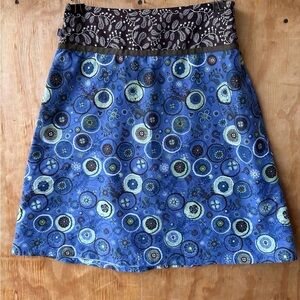 Isis A-line Floral Abstract Multi Pattern Skirt